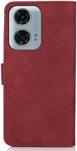 KHAZNEH Motorola Moto G24 Power Hoesje Retro Wallet Book Case Rood afbeelding 7