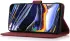 KHAZNEH Motorola Moto G24 Power Hoesje Retro Wallet Book Case Rood afbeelding 3