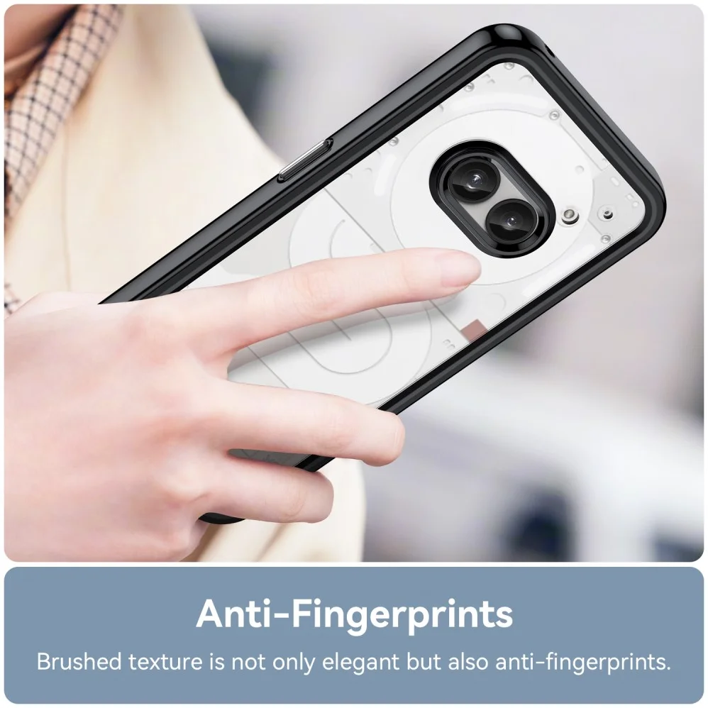 Nothing Phone (2a) / (2a) Plus Hoesje Acryl Back Cover Zwart afbeelding 5