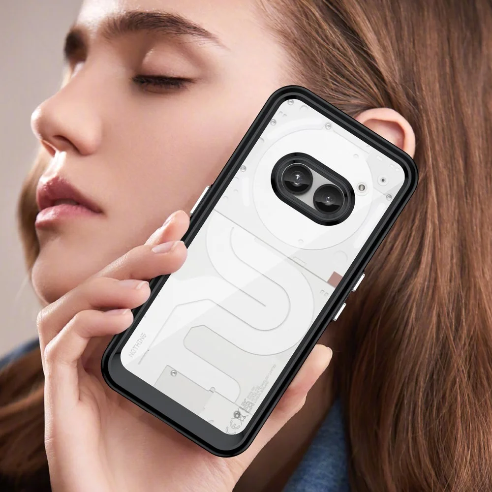 Nothing Phone (2a) / (2a) Plus Hoesje Acryl Back Cover Zwart afbeelding 7