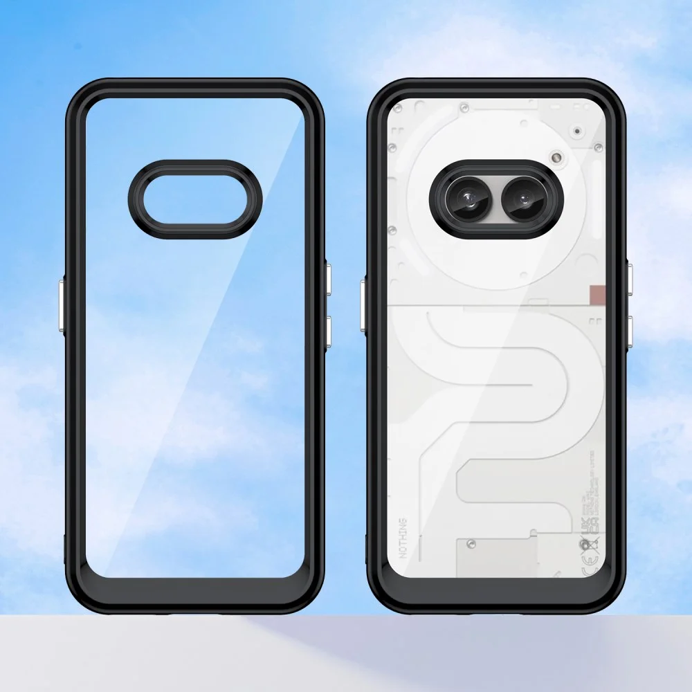 Nothing Phone (2a) / (2a) Plus Hoesje Acryl Back Cover Zwart afbeelding 8