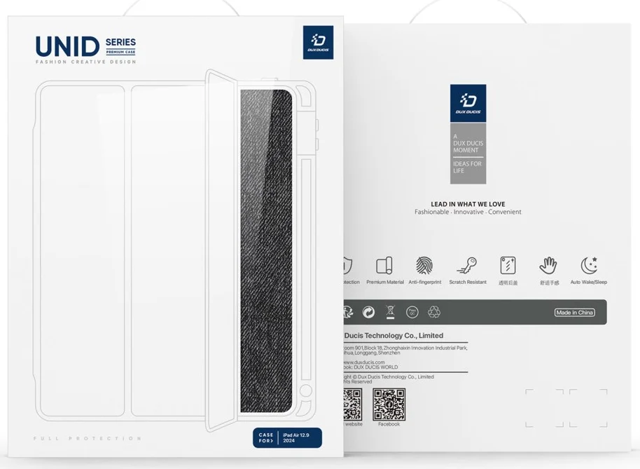 Dux Ducis Unid iPad Air 13 (24/25) / Pro 12.9 (2022/2018) Hoes Book Case Zwart afbeelding 13