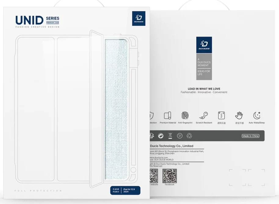 Dux Ducis Unid iPad Air 13 (24/25) / Pro 12.9 (2022/2018) Hoes Book Case Blauw afbeelding 13