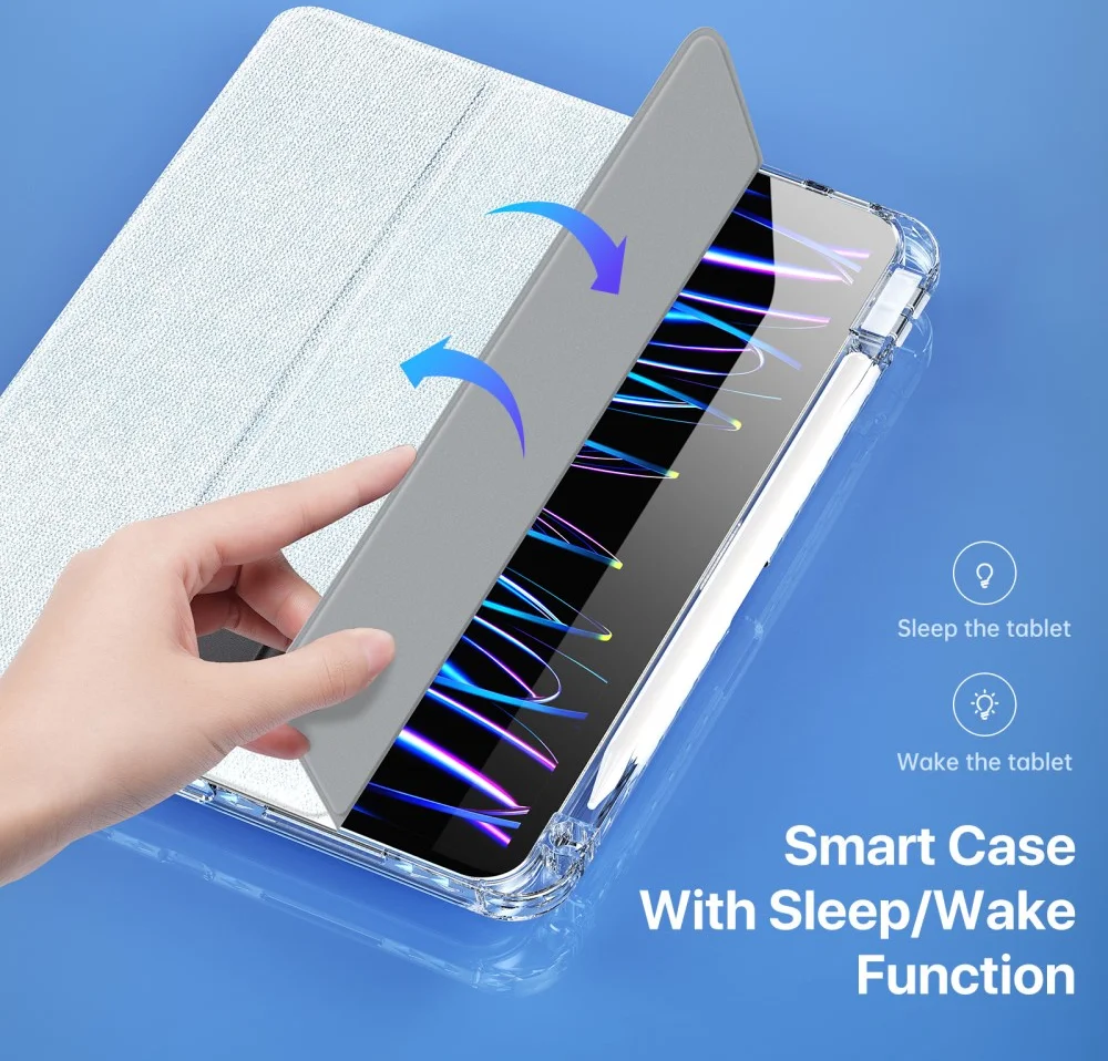 Dux Ducis Unid Apple iPad Pro 11 (2024) Hoes Book Case Transparant Blauw afbeelding 8
