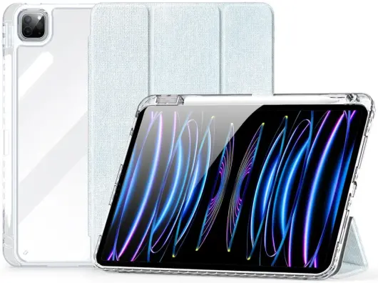 Dux Ducis Unid Apple iPad Pro 11 (2024) Hoes Book Case Transparant Blauw afbeelding 1