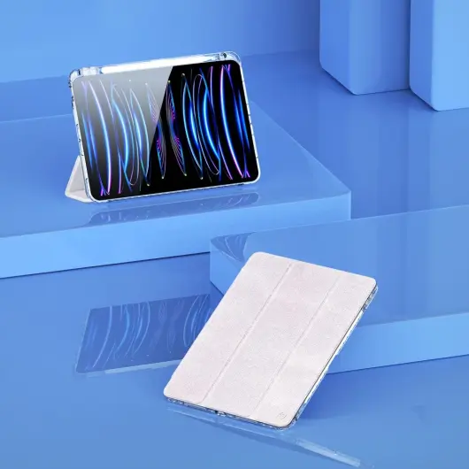 Dux Ducis Unid Apple iPad Pro 11 (2024) Hoes Book Case Transparant Roze afbeelding 11