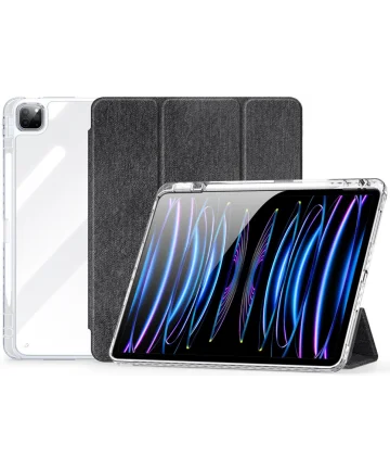 Dux Ducis Unid Apple iPad Pro 13 (2024) Hoes Book Case Transparant Zwart Hoesjes