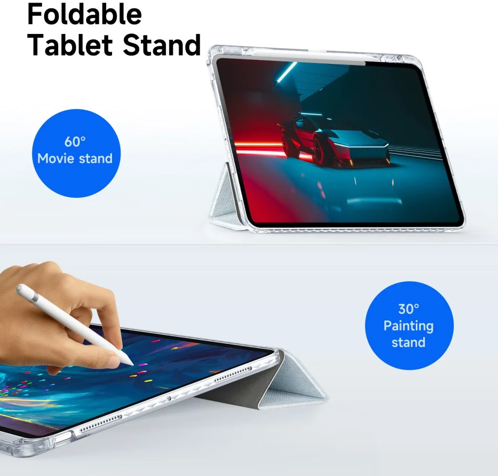Dux Ducis Unid Apple iPad Pro 13 (2024) Hoes Book Case Transparant Blauw afbeelding 3