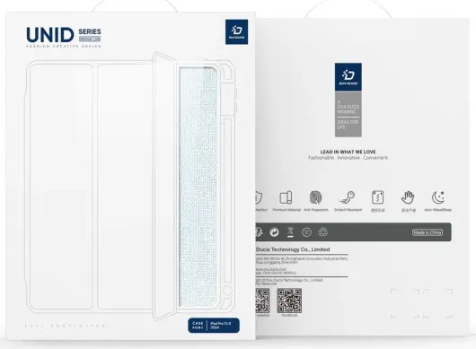 Dux Ducis Unid Apple iPad Pro 13 (2024) Hoes Book Case Transparant Blauw afbeelding 11