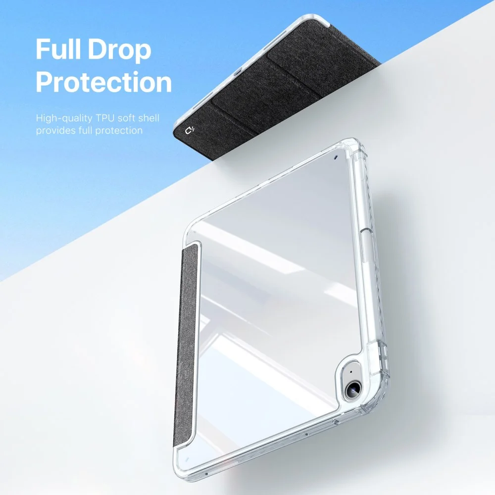 Dux Ducis Unid Apple iPad 11 (2025)/10.9 (2022) Hoes Book Case Transparant Zwart afbeelding 11