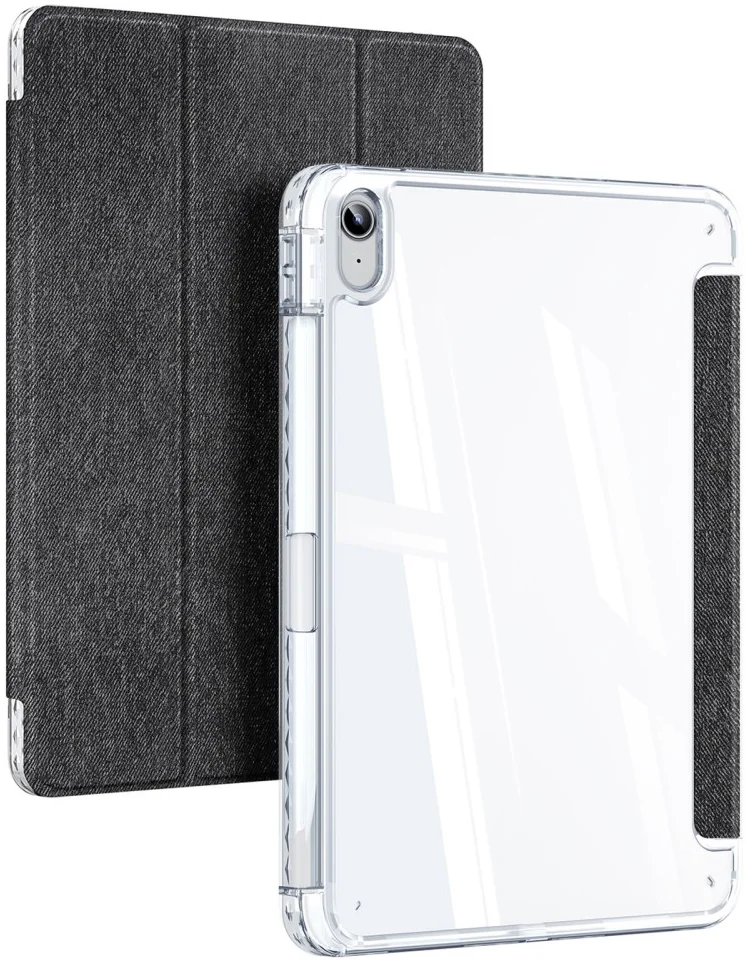 Dux Ducis Unid Apple iPad 11 (2025)/10.9 (2022) Hoes Book Case Transparant Zwart afbeelding 2