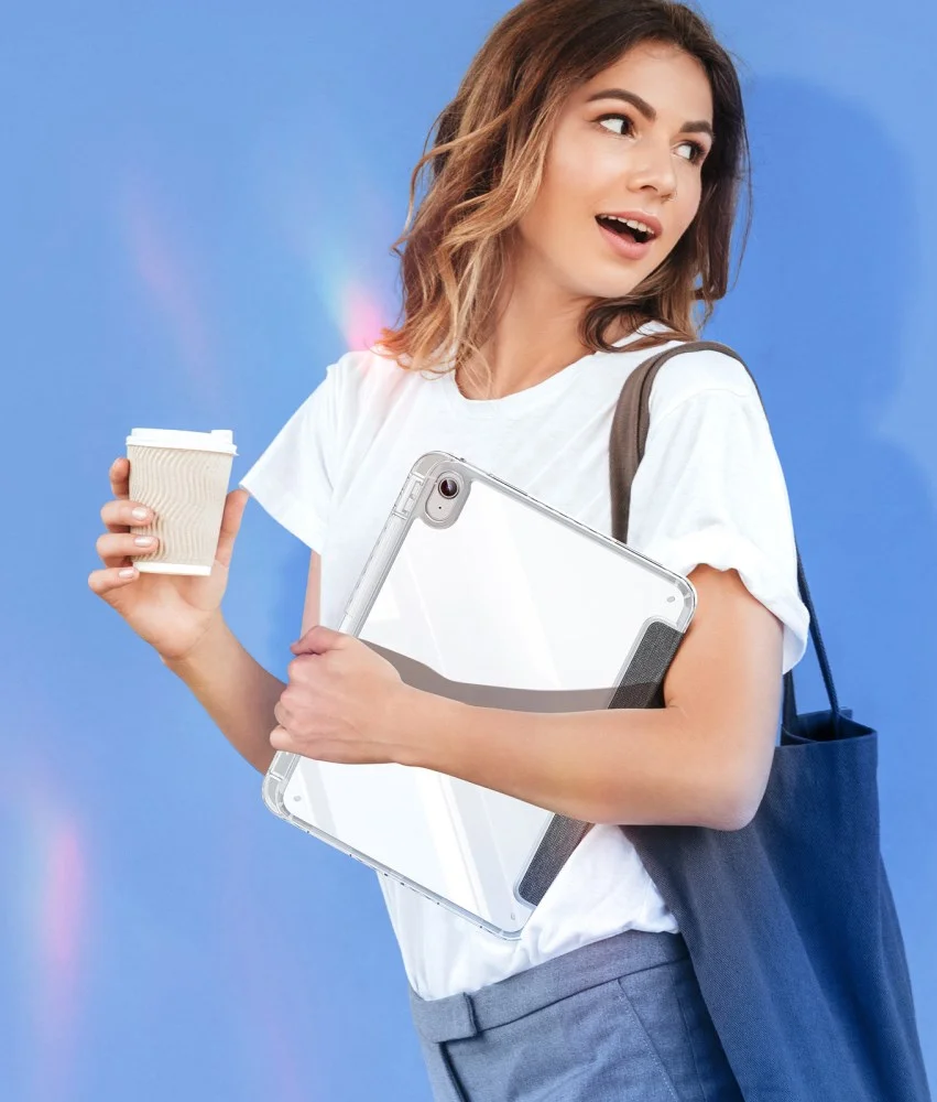 Dux Ducis Unid Apple iPad 11 (2025)/10.9 (2022) Hoes Book Case Transparant Zwart afbeelding 6