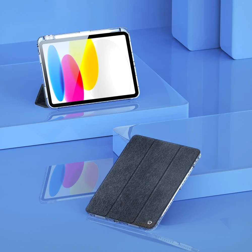 Dux Ducis Unid Apple iPad 11 (2025)/10.9 (2022) Hoes Book Case Transparant Zwart afbeelding 7