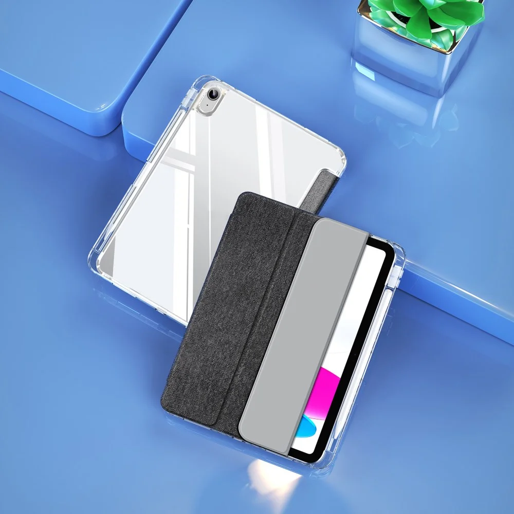 Dux Ducis Unid Apple iPad 11 (2025)/10.9 (2022) Hoes Book Case Transparant Zwart afbeelding 8