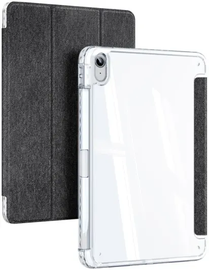 Dux Ducis Unid Apple iPad 11 (2025)/10.9 (2022) Hoes Book Case Transparant Zwart afbeelding 2