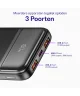 Buddi Boost 10.000 mAh Powerbank Reisformaat Met Display Zwart 22.5W