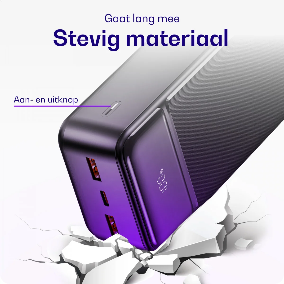 Buddi Boost 30.000 mAh Powerbank Reisformaat Met Display Zwart 22.5W afbeelding 4