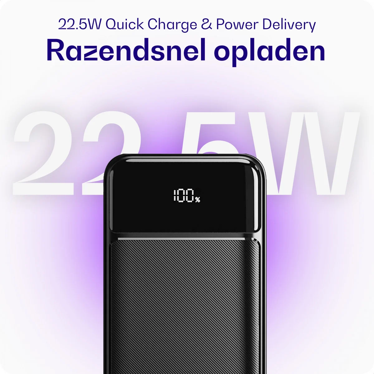 Buddi Boost 30.000 mAh Powerbank Reisformaat Met Display Zwart 22.5W afbeelding 8
