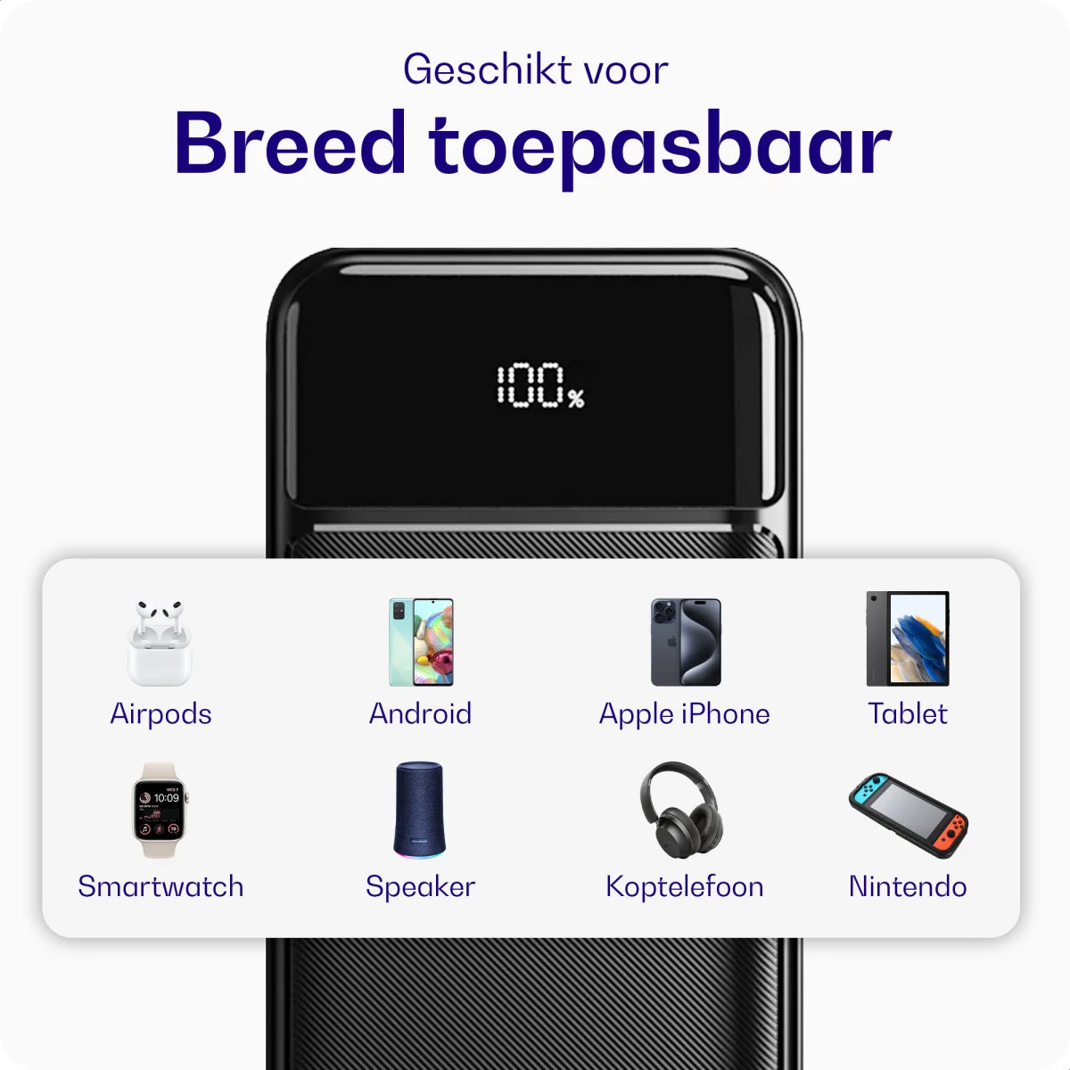 Buddi Boost 30.000 mAh Powerbank Reisformaat Met Display Zwart 22.5W afbeelding 11