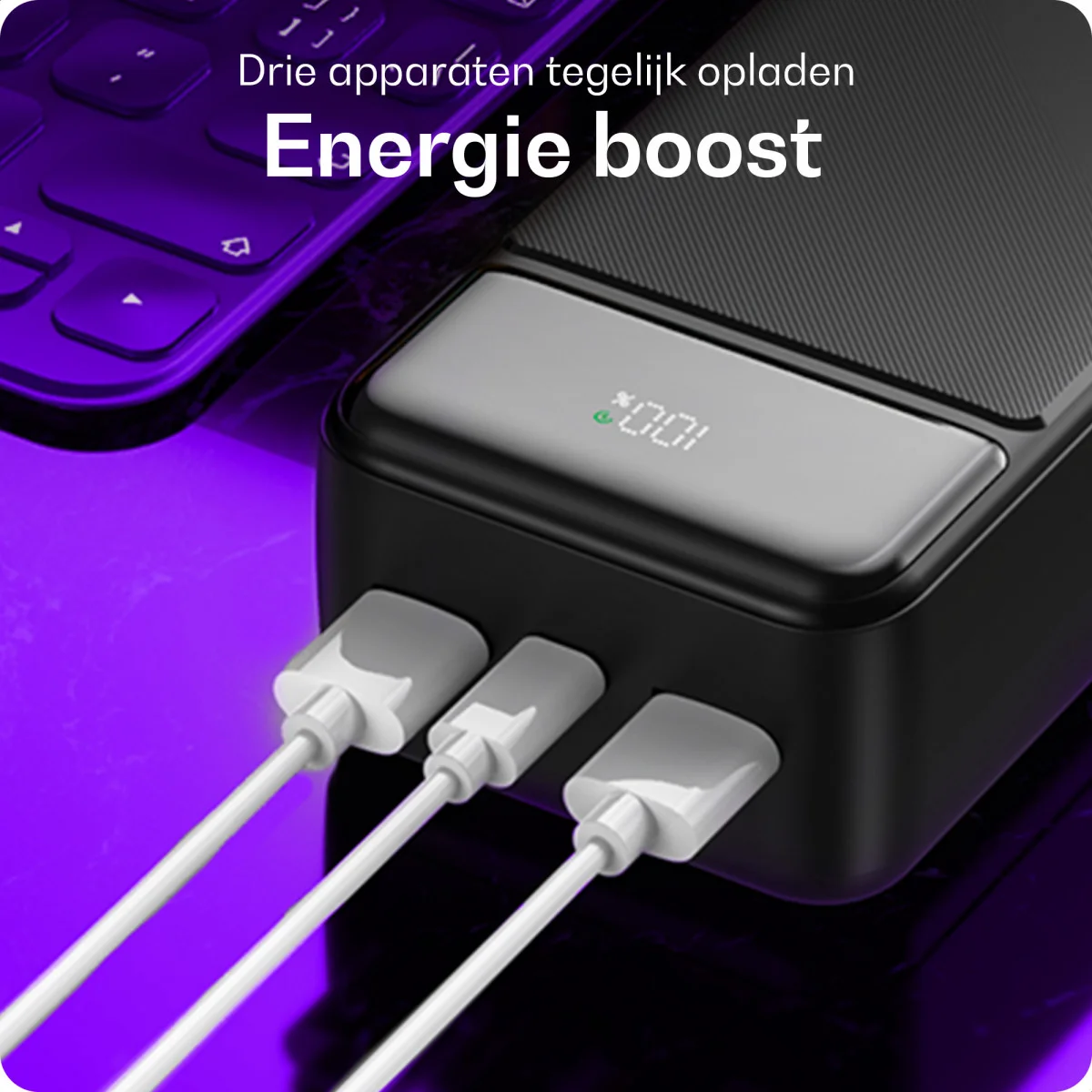 Buddi Boost 30.000 mAh Powerbank Reisformaat Met Display Zwart 22.5W afbeelding 12