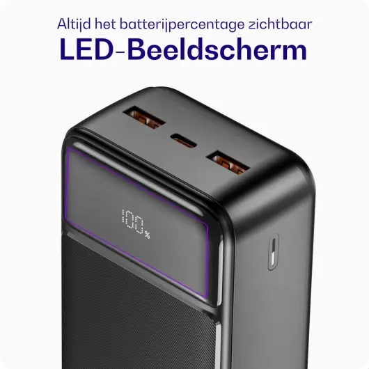 Buddi Boost 30.000 mAh Powerbank Reisformaat Met Display Zwart 22.5W afbeelding 5
