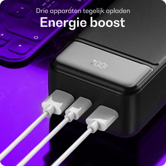 Buddi Boost 30.000 mAh Powerbank Reisformaat Met Display Zwart 22.5W afbeelding 12