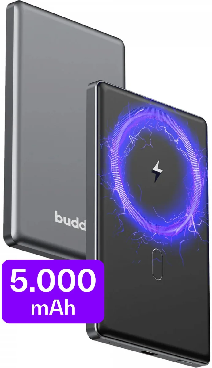 Buddi Connect 5.000 mAh MagSafe Powerbank Reisformaat Zwart 20W afbeelding 15