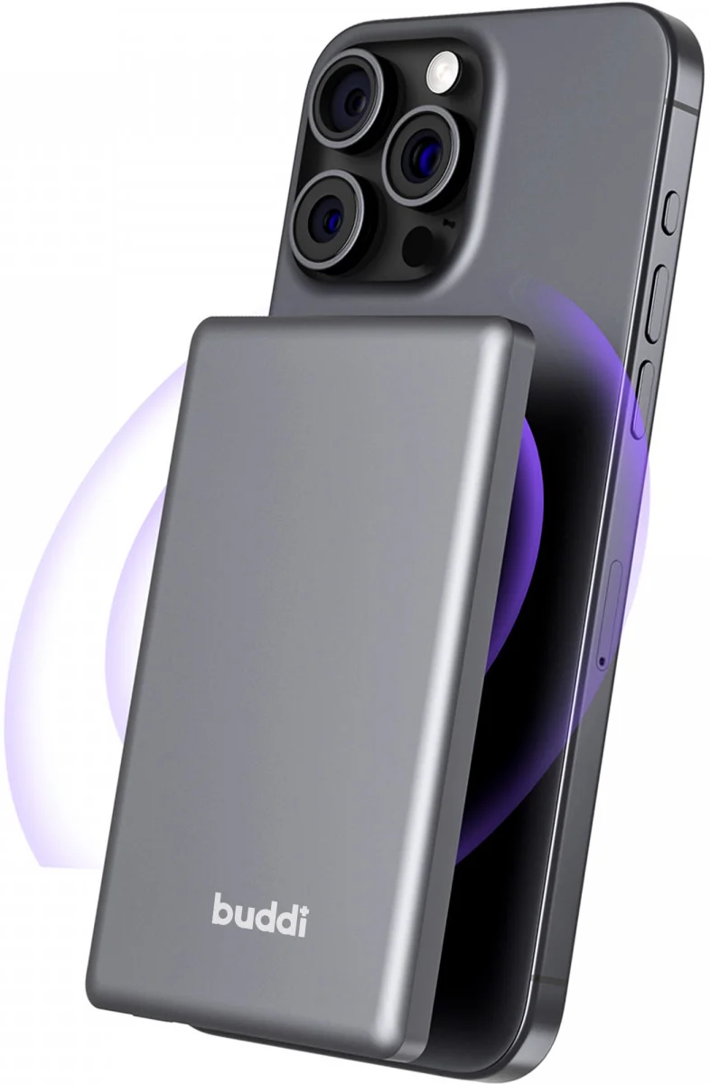 Buddi Connect 5.000 mAh MagSafe Powerbank Reisformaat Zwart 20W afbeelding 14