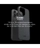 Nekit Fiber Samsung Galaxy S24 Ultra Hoesje MagSafe Kevlar Back Cover Dun Zwart