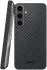 NEKIT Fiber Samsung Galaxy S24 Hoesje MagSafe Kevlar Back Cover Dun Zwart afbeelding 1
