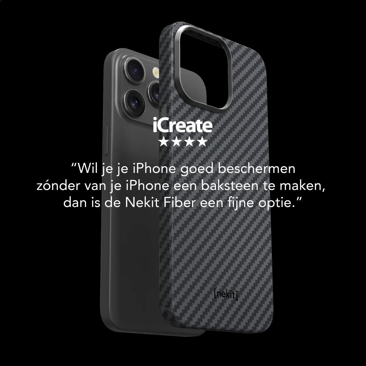 NEKIT Fiber Google Pixel 9 / 9 Pro Hoesje MagSafe Kevlar Back Cover Dun Zwart afbeelding 9