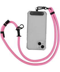 Universeel Stevig Telefoon Koord 10mm - Verstelbare Smartphone Ketting Roze