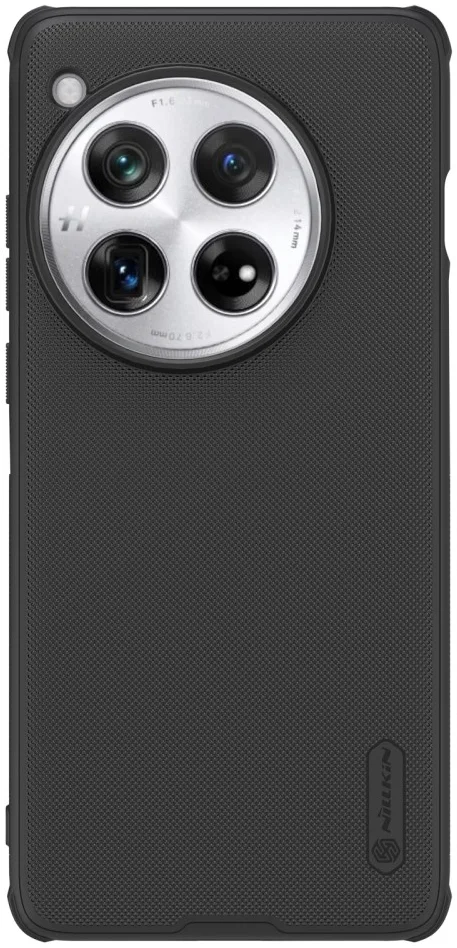 Nillkin Frosted Shield OnePlus 12 Hoesje MagSafe Back Cover Zwart afbeelding 1