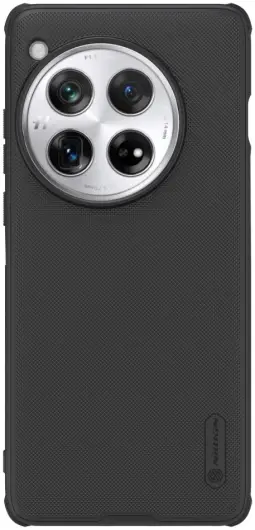 Nillkin Frosted Shield OnePlus 12 Hoesje MagSafe Back Cover Zwart afbeelding 1