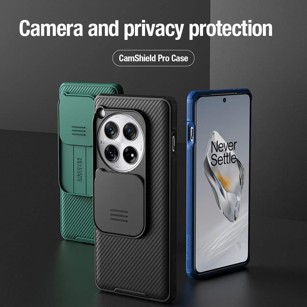 Nillkin CamShield OnePlus 12 Hoesje met Camera Slider Back Cover Zwart afbeelding 4