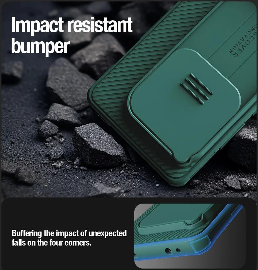 Nillkin CamShield OnePlus 12 Hoesje met Camera Slider Back Cover Zwart afbeelding 7