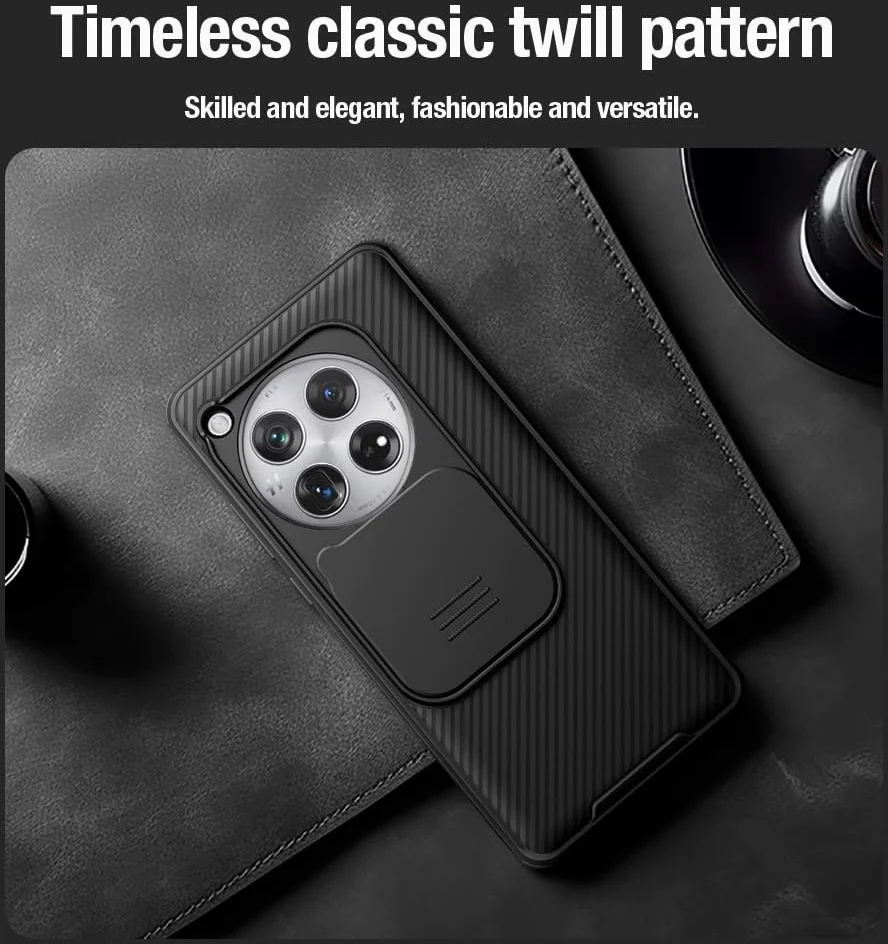 Nillkin CamShield OnePlus 12 Hoesje met Camera Slider Back Cover Zwart afbeelding 10
