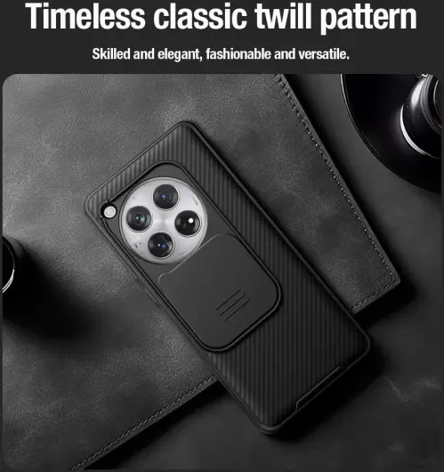 Nillkin CamShield OnePlus 12 Hoesje met Camera Slider Back Cover Zwart afbeelding 10