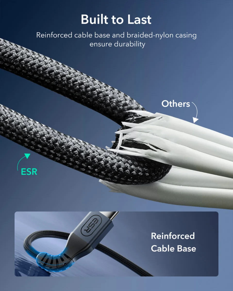 ESR HaloLock Mini Qi2 met MagSafe 15W Draadloze Oplader 1.5M Kabel Zwart afbeelding 7