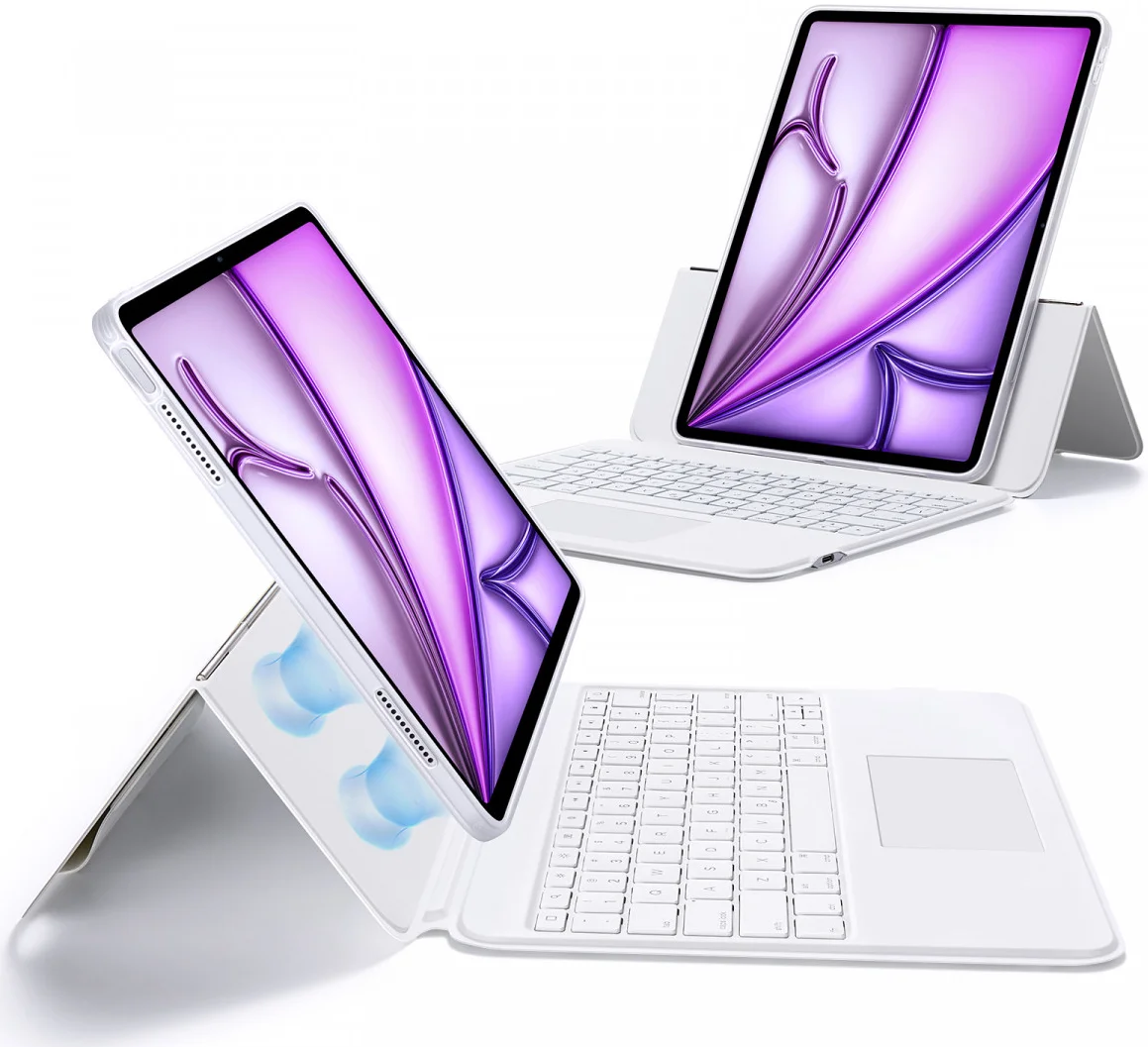 ESR Ascend Apple iPad 11 (2025) / 10.9 (2022) Magnetische Toetsenbord Hoes Wit afbeelding 1