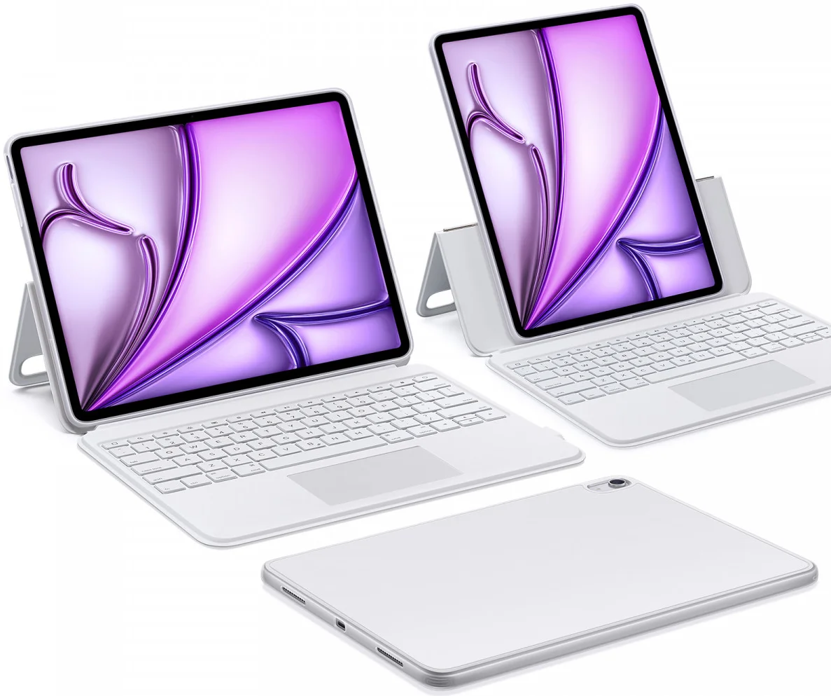 ESR Ascend Apple iPad 11 (2025) / 10.9 (2022) Magnetische Toetsenbord Hoes Wit afbeelding 2