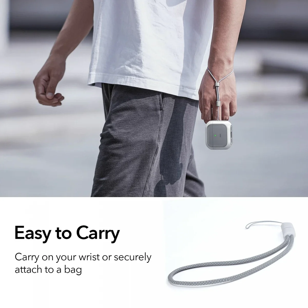 ESR Halolock Orbit Hybrid AirPods 4 (2024) Hoesje MagSafe Wit afbeelding 7