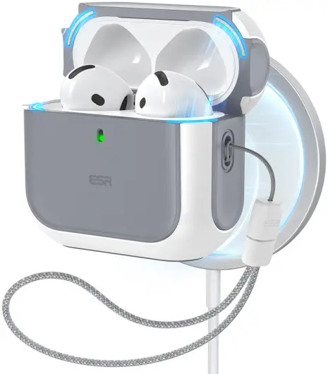 ESR Halolock Orbit Hybrid AirPods 4 (2024) Hoesje MagSafe Wit afbeelding 1