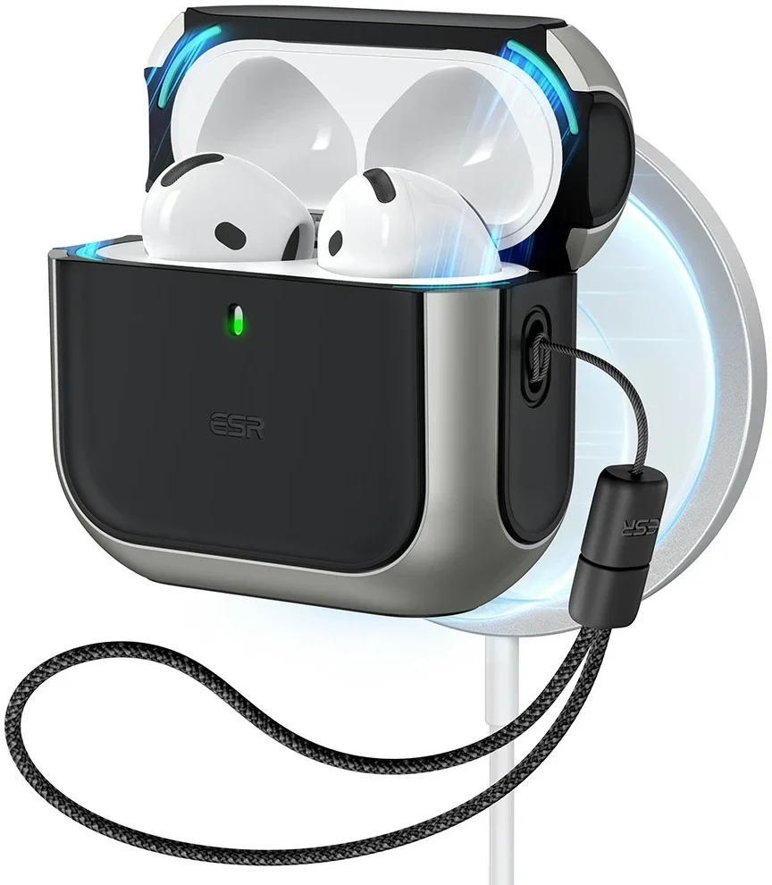 ESR Halolock Orbit Hybrid AirPods 4 (2024) Hoes Magsafe Titanium afbeelding 1