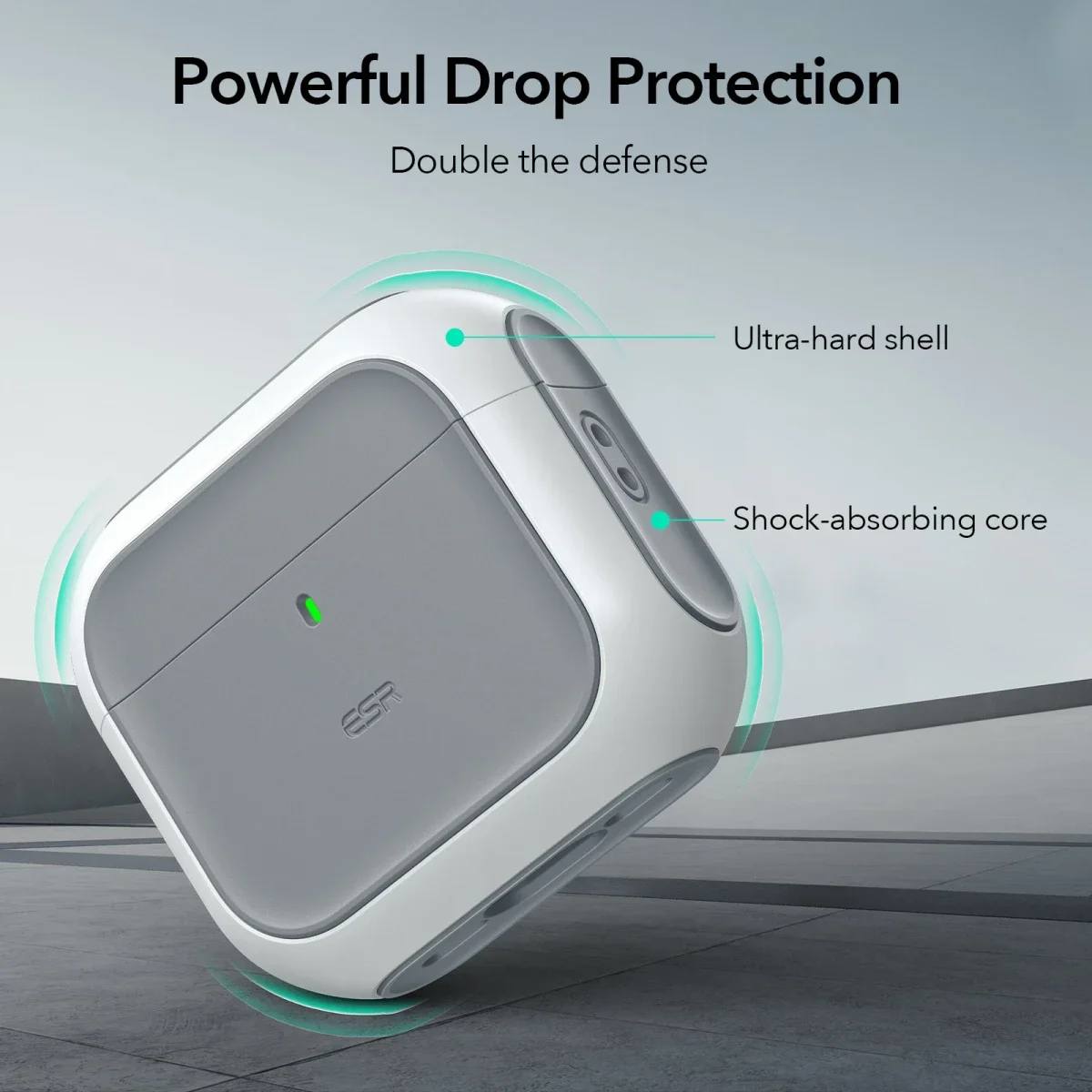 ESR Halolock Orbit Hybrid AirPods 4 (2024) Hoes Magsafe Titanium afbeelding 5