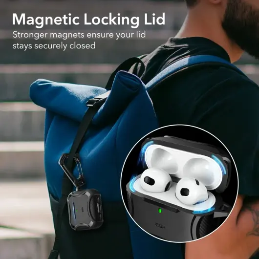ESR Halolock Cyber Tough AirPods 4 (2024) Hoes Magsafe Zwart afbeelding 3