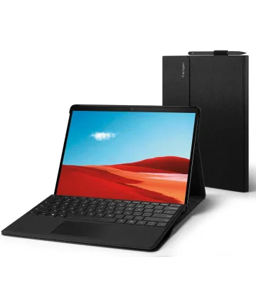 Spigen Stand Folio Microsoft Surface Pro 11 / Pro 10 / Pro 9 / Pro 8 Hoes Zwart Hoesjes