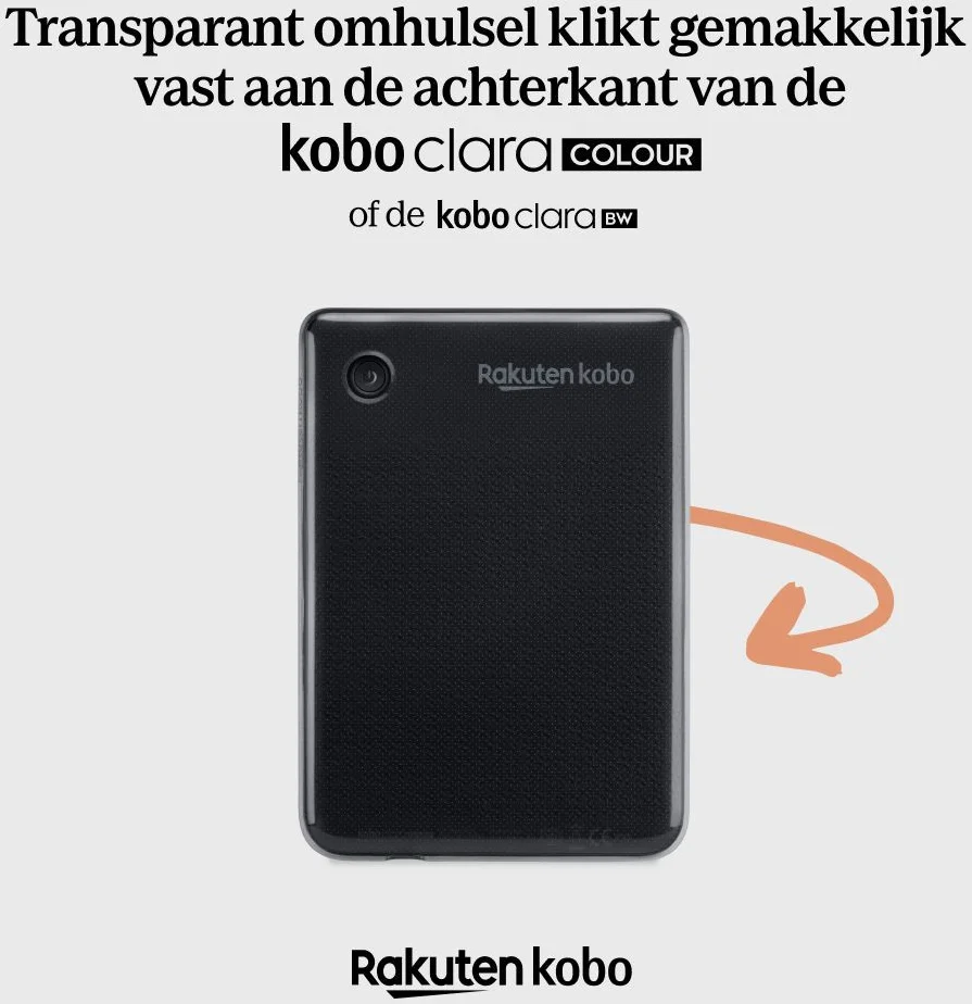 Origineel Kobo Clara Colour / BW Hoes Clear Case Back Cover Transparant afbeelding 3