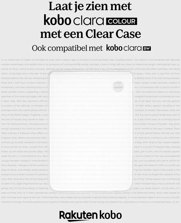 Origineel Kobo Clara Colour / BW Hoes Clear Case Back Cover Transparant afbeelding 4