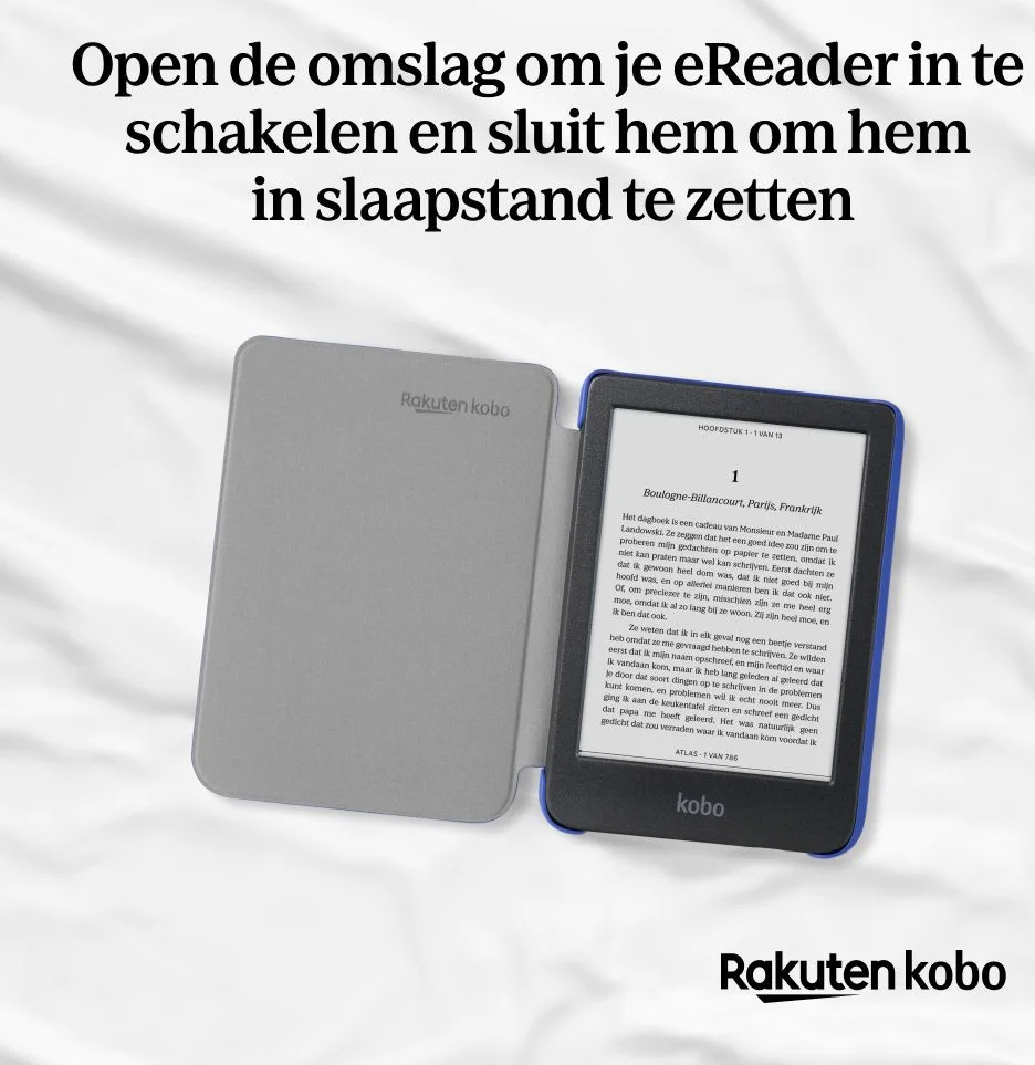 Origineel Kobo Clara Colour / BW Hoes Basic SleepCover Book Case Blauw afbeelding 3